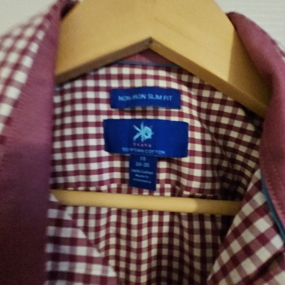 T.M.Lewin Men's Red and White Checkered Shirt - Picture 3 of 4